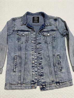 Vintage Monte Carlo Polo Jockey Club Blue Stone Wash Denim Trucker Jacket Large